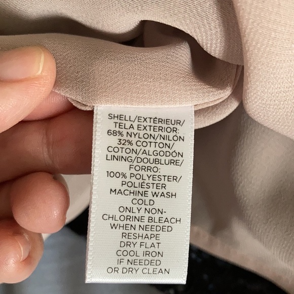 LOFT Black Lace over Nude Shell Top - Picture 8 of 8